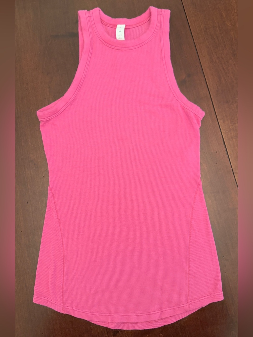 Lululemmon Pink Ribbed Racerback Tank